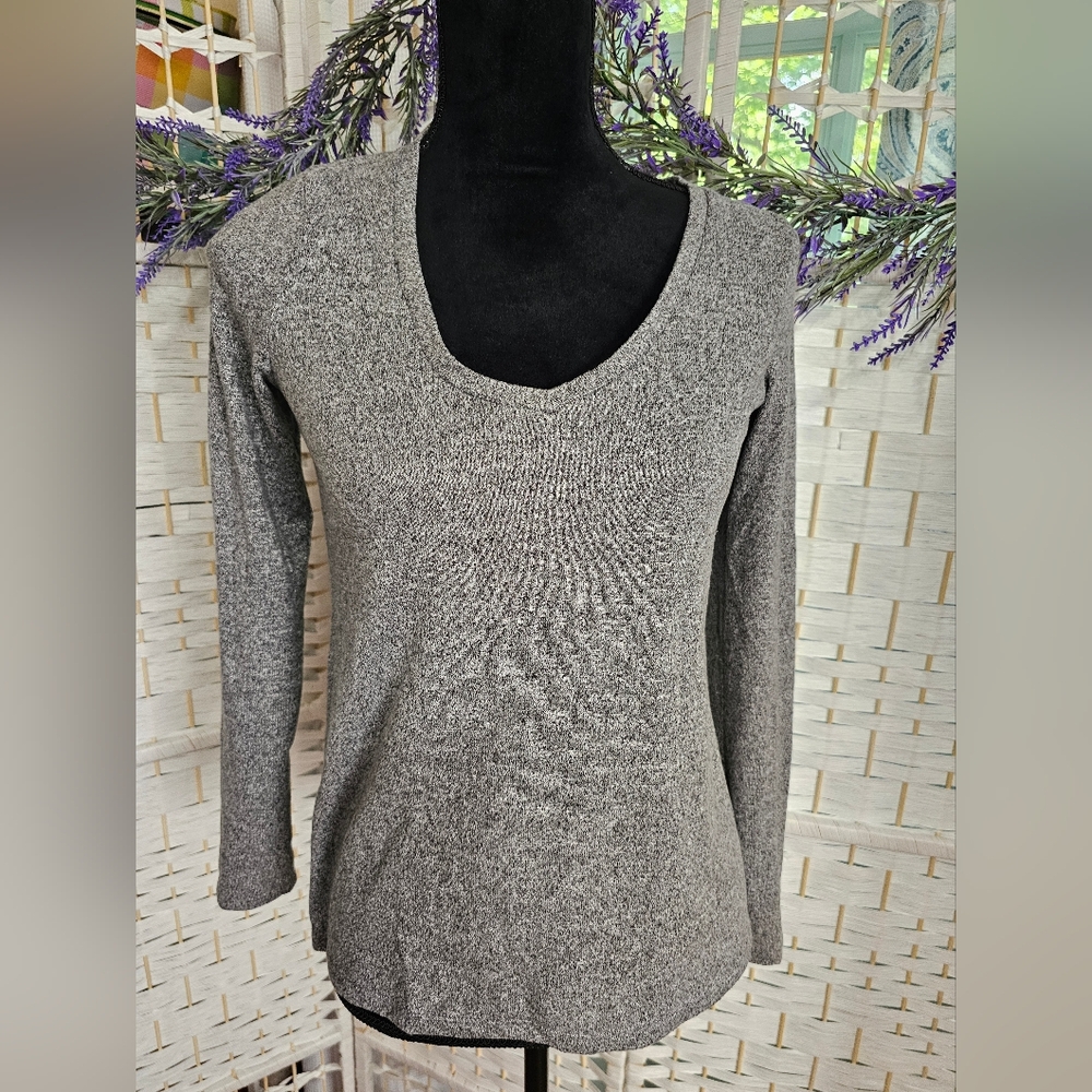 American Eagle Outfitters Gray Soft & Sexy Plush Long Sleeve Tee